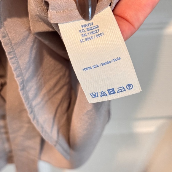 Woman's Silk Blouse, Gray/Lavender, Size 16, Boden USA - Picture 8 of 11